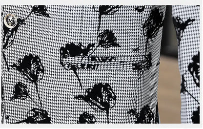 Blazer: Outdoor Fashion Business Gentleman Print Wedding Host Campus Slim-fit Casual Korean-style Youthful Versatile Men Blazer