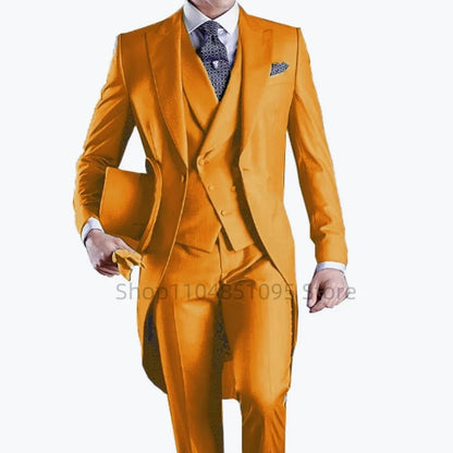 Men's 3-Piece Slim Straight Suit Set for Weddings, Formal Events & Graduation