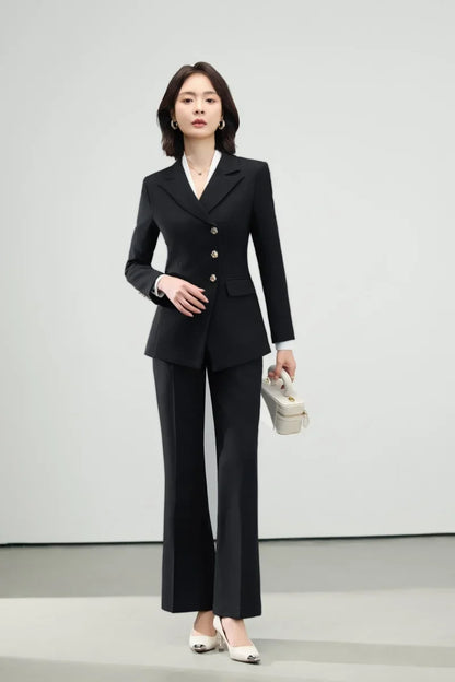 Fashionable professional women's wear, exquisite elegant two-piece suit jacket + pants, new style for autumn/winter 2025