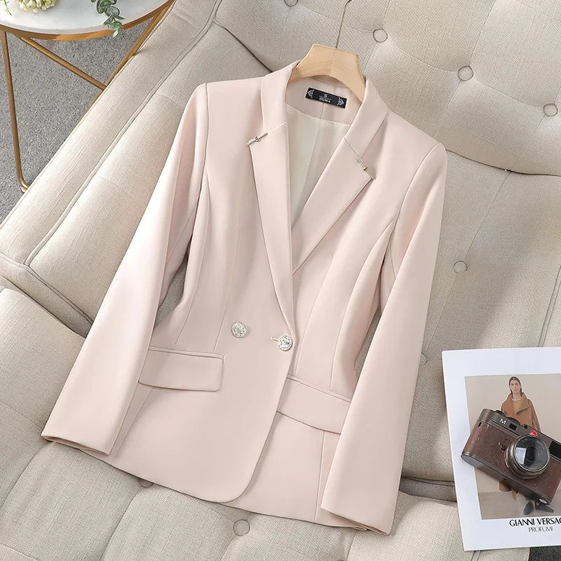 Spring Women's Casual Blazers Feminino Korean Style Fashion Long Sleeve Plus Size Jackets Coats Outerwears Veste Femme