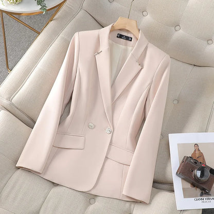Spring Women's Casual Blazers Feminino Korean Style Fashion Long Sleeve Plus Size Jackets Coats Outerwears Veste Femme