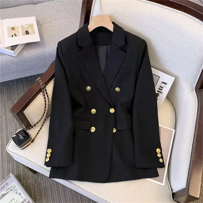 Slim Fit Women's Office Blazer High-End Casual Korean Fashion Spring Autumn New Loose Blazers Temperament Coats for Women