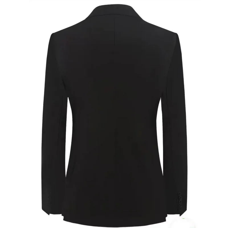Vintage Men's Metal Buckle Designer Blazer Masculino Gentleman Slim Fit Business Performance Suit Elegant Black Jacket Coats