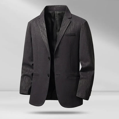 Men's Light Business Casual Blazer | 3D Tailored Anti-Wrinkle Polyester Suit Jacket | Slim Fit, Easy Care, Windproof