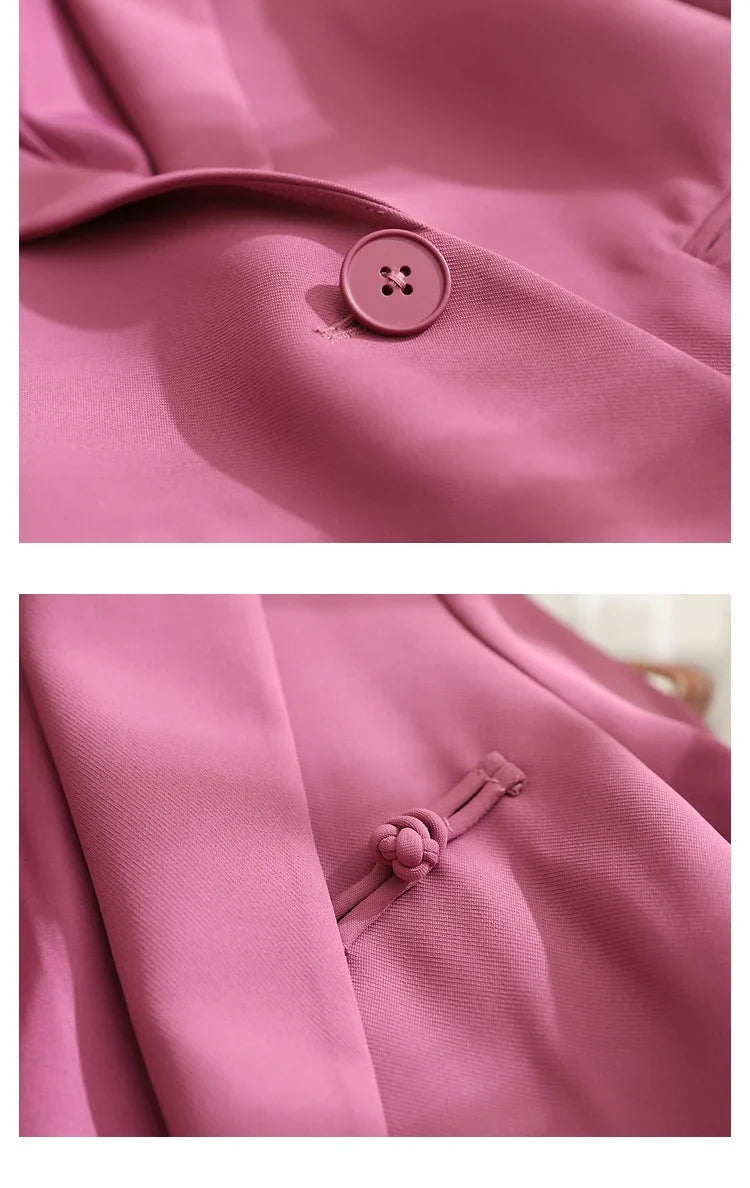 Elegant Office Lady Blazers Women 2026 Autumn New Slim Fit Jackets Chinese Style Frog Clasp Design Women Clothing V7883