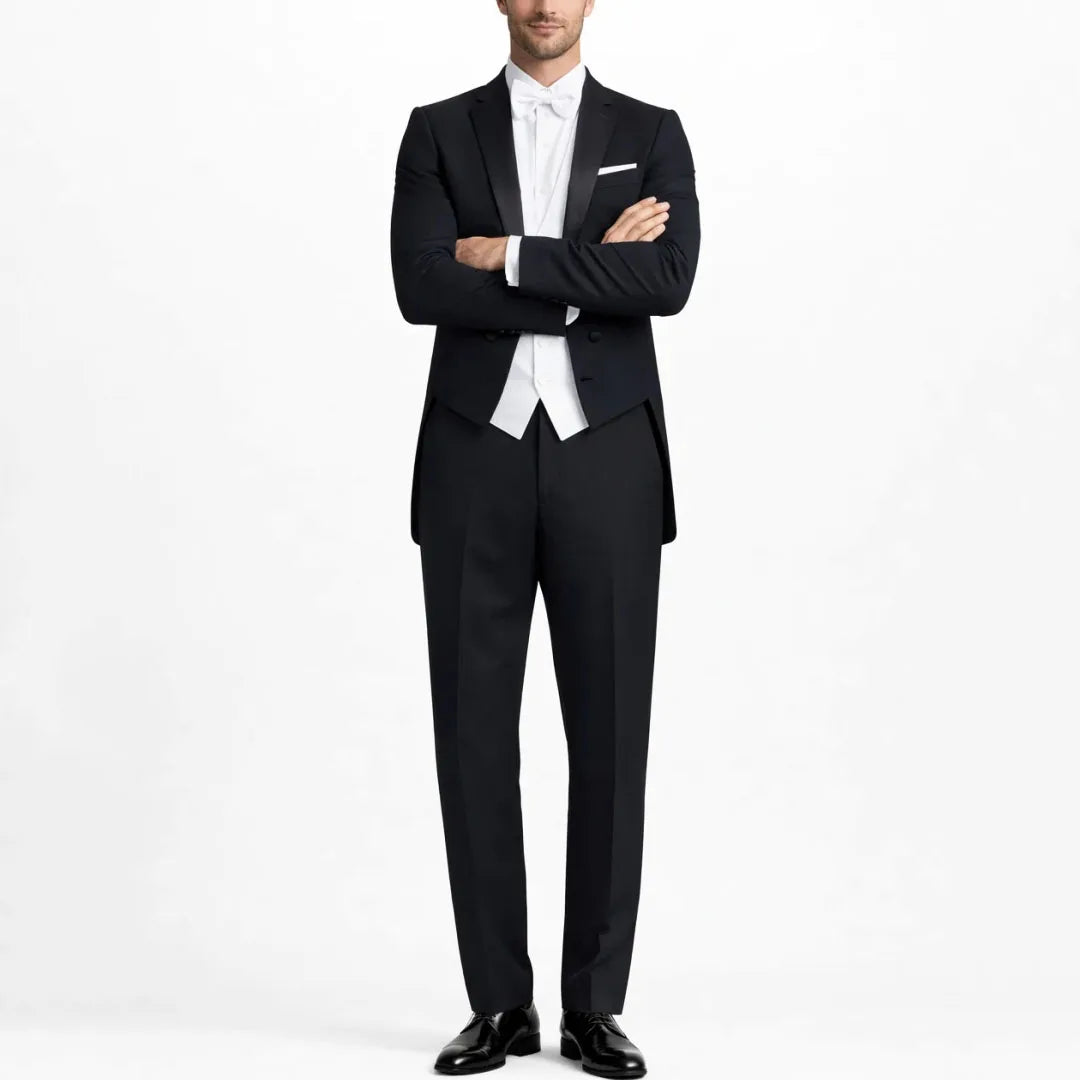 Men Suit Black 3 Pieces Single Breasted Bright Lapel For Wedding Groom Banquet Party Prom Business Work Jacket Pants White Vest