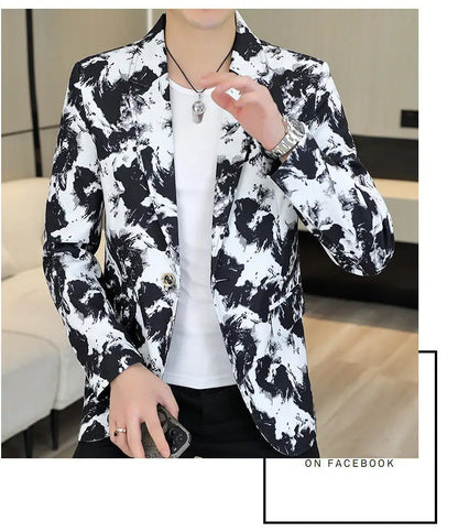 Blazer Fashionable Outdoor Travel Trend Slim-fit Gentleman's Youthful Wedding Versatile Host Casual Korean Style Men's Blazer
