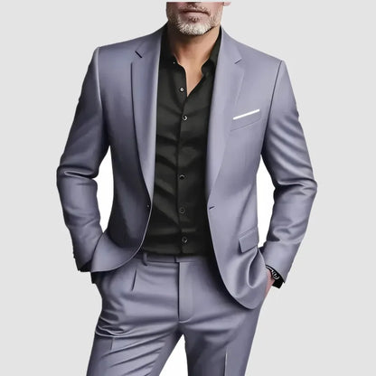 2 Pièces Costumes Homme Grande Taille Pour Mariage Marié Tuxedos Bal Ensembles Blazer Homme D'affaires Trajes De Hombre