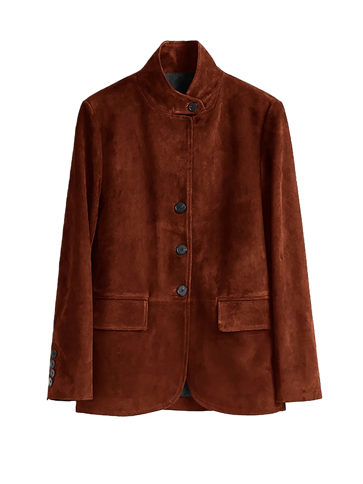 Men's Casual Blazer Maillard style Jacket Long Sleeve Solid Color Single Breasted Button Fashion Sport Coats Autumn Winter