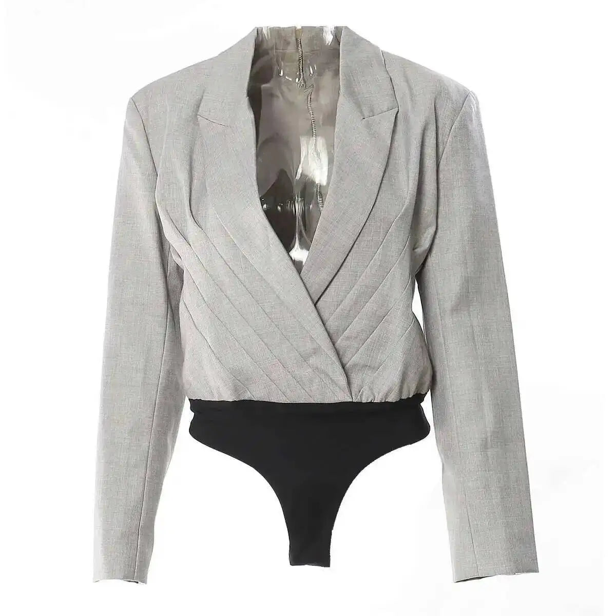 2026 Spring Autumn New Women Jacket Niche Design Pleated Zipper Blazer Stylish Elegant Fashion Coat High-end Jumpsuit H2720