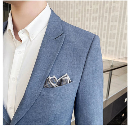 2025 Slim Fit Three-Piece Business Suit Set High-End Korean Style Wedding Groom Party Dress Suit Vest Trousers M-4XL