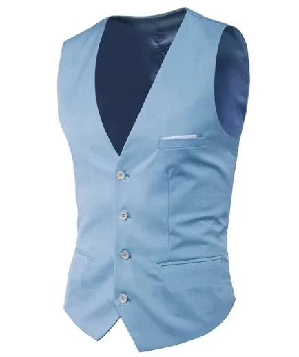 Men's Suit Vest Single Breasted Sleeveless Waistcoat for Weddings and Formal Events