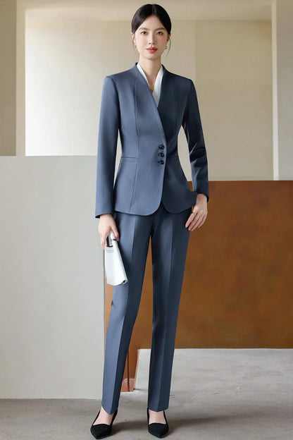 Fashionable professional women's clothing, high-quality two-piece pants + blazer. Exquisite and elegant. New 2025