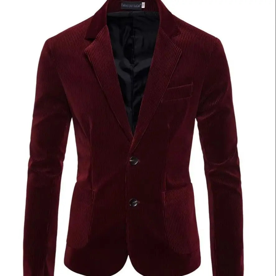 Corduroy Men Wedding Suits Jacket Single Breasted Blazer Notch Lapel Suit Jacket for Men Party Prom Suits Business Tops One Coat