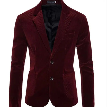 Corduroy Men Wedding Suits Jacket Single Breasted Blazer Notch Lapel Suit Jacket for Men Party Prom Suits Business Tops One Coat