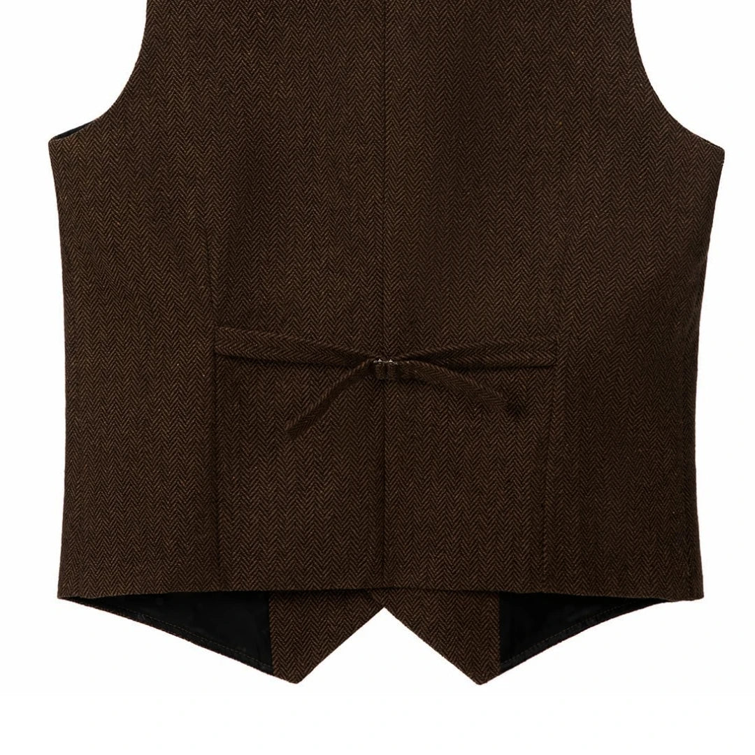 Men's Formal Vest Single Breasted Lapel Waistcoat for Weddings & Business