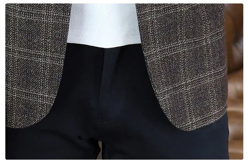 Blazer Men's Fashion Business Gentleman Groom Professional Gentleman Form-fitting Versatile Casual Formal Wear High-end Blazer