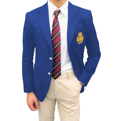 1 Piece Formal Wedding Business Coat Top Men Two Buttons Notch Lapel Jacket Smart Casual Slim Fit Suit Blazer for Prom Party
