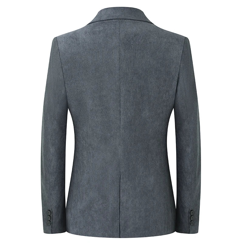 High-quality New Men's Fashionable and Stylish Corduroy Suits for Banquets, Business and Casual Wear, Versatile Suits