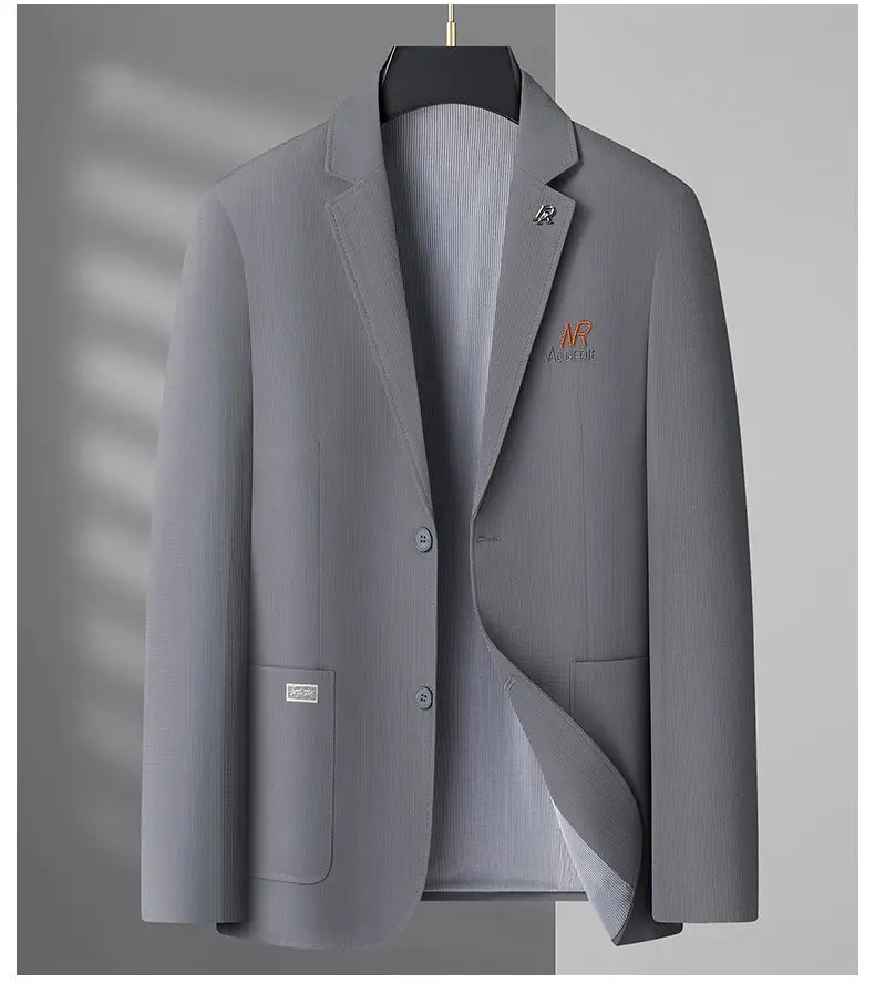 Blazer Men's Fashion Business Outdoor Travel Youth Campus Wedding Versatile Host Shaping Casual Korean Style Thin Style Blazer