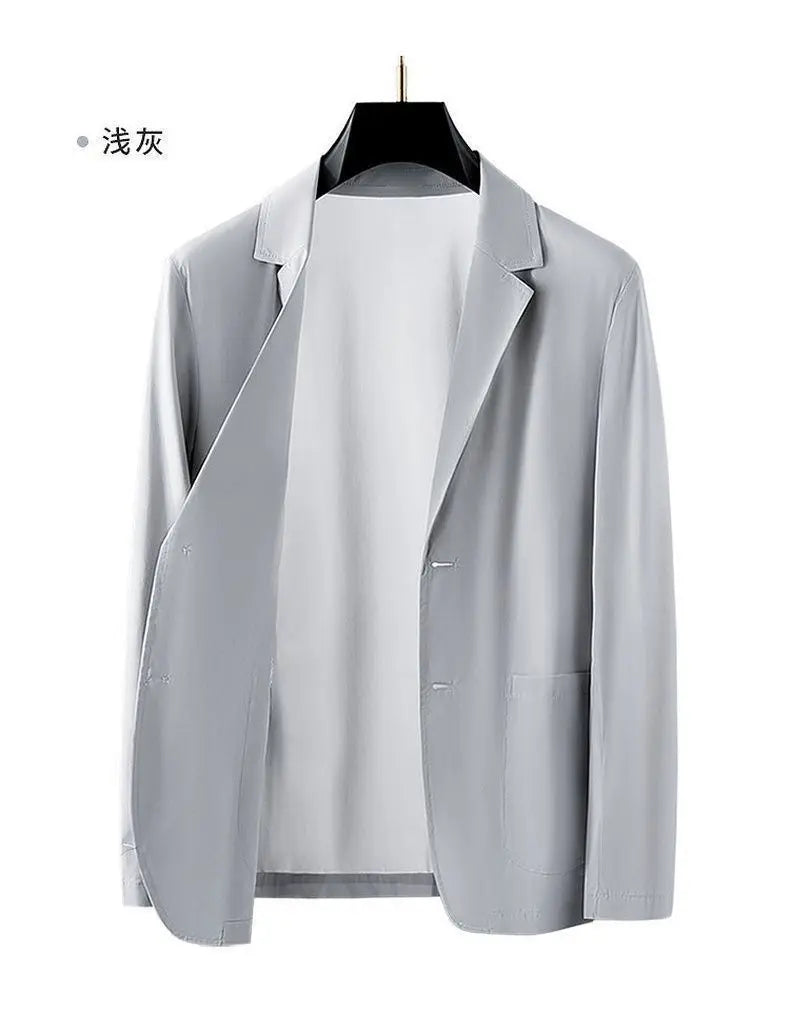 Summer Lightweight Sun Protection Blazer for Men - Stylish, Breathable, Casual, Icy Sensation, Lightweight, Silky Elastic Blazer