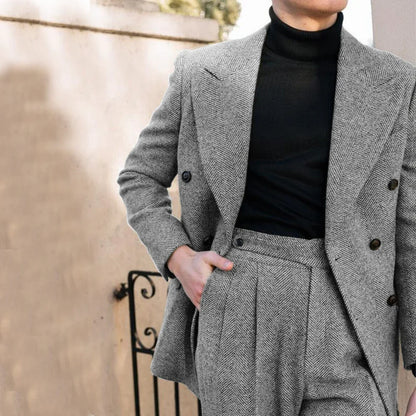 New (Blazer+ Pants) Men's Fashion Business Italian Style Slim Professional Dress Wedding Groom Best Man Suit