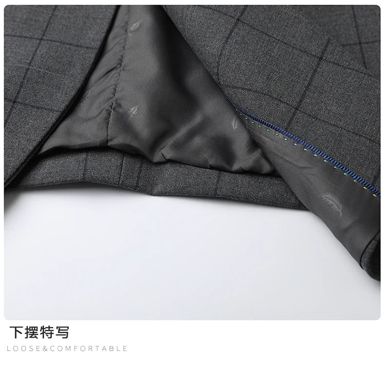 Fashionable Middle-Aged Large Size Suit XL-9XL Handsome Banquet High Quality Business Casual Loose Fit Jacket for plus Size Men