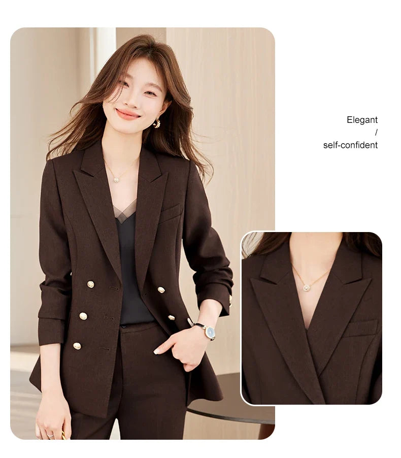 Fashionable professional women's wear. Two-piece pants + blazer, exquisite elegant, new style for spring summer 2026