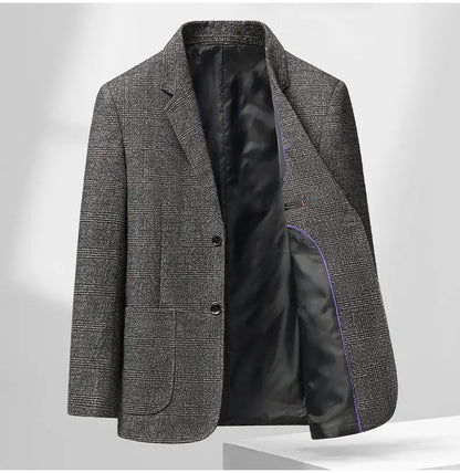Blazer Autumn and Winter Men's Fashion Business Outdoor Travel Checkered Wedding Youth Slimming Casual High Formal Wear Blazer