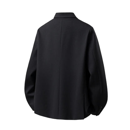 Double Breasted Clothes for Man Blazer Homme Luxe High Quality Luxury Corsage Designer Mens Black Elegant Chaqueta Formal Hombre