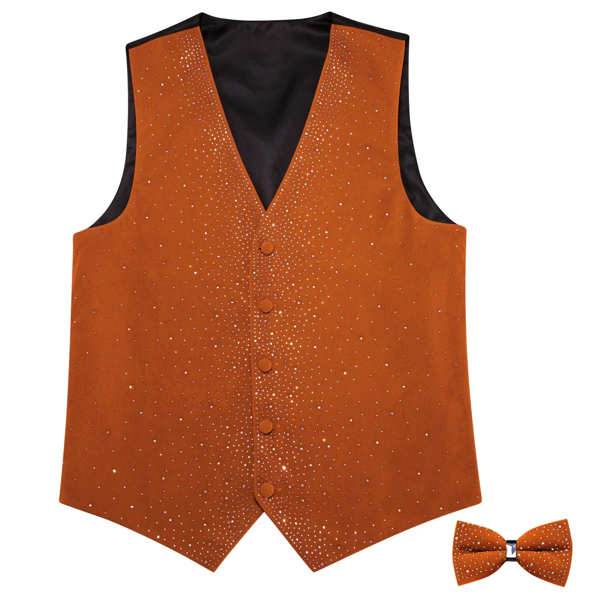 Men's Glitter Vest with Matching Bow Tie – Sparkly Sequin Style for Parties, Proms & Festive Events