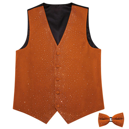 Men's Glitter Vest with Matching Bow Tie – Sparkly Sequin Style for Parties, Proms & Festive Events