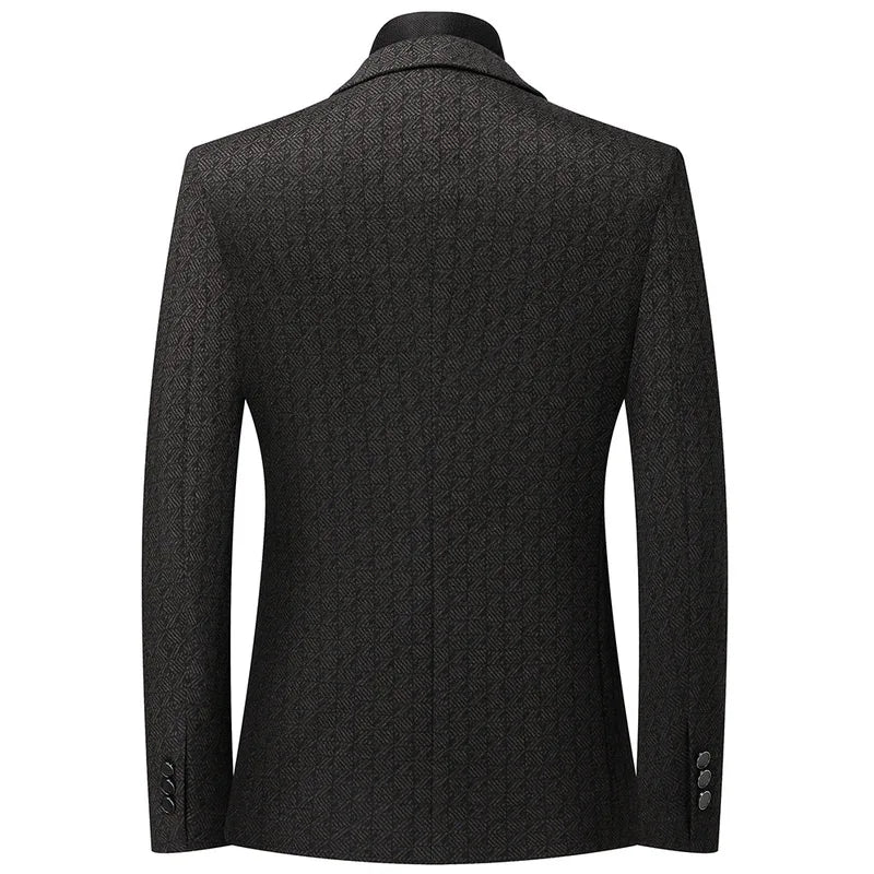 2026 Blazer's New Men's Fashion Business Outdoor Banquet Versatile Wedding Hosting Dress, Actor Gentleman Casual Scarf Blazer