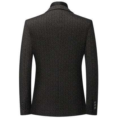 2026 Blazer's New Men's Fashion Business Outdoor Banquet Versatile Wedding Hosting Dress, Actor Gentleman Casual Scarf Blazer