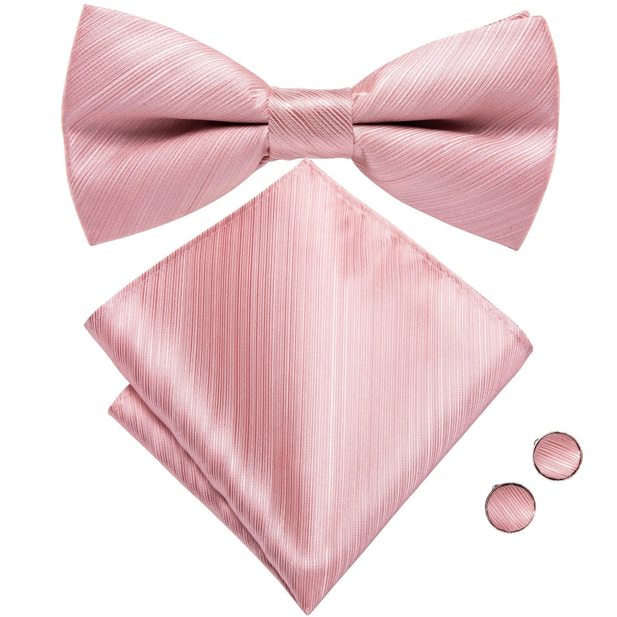 Men's Suit Vest Set – Broadcloth Waistcoat with Tie, Bowtie, Hanky & Cufflinks for Weddings & Office