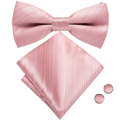 Men's Suit Vest Set – Broadcloth Waistcoat with Tie, Bowtie, Hanky & Cufflinks for Weddings & Office