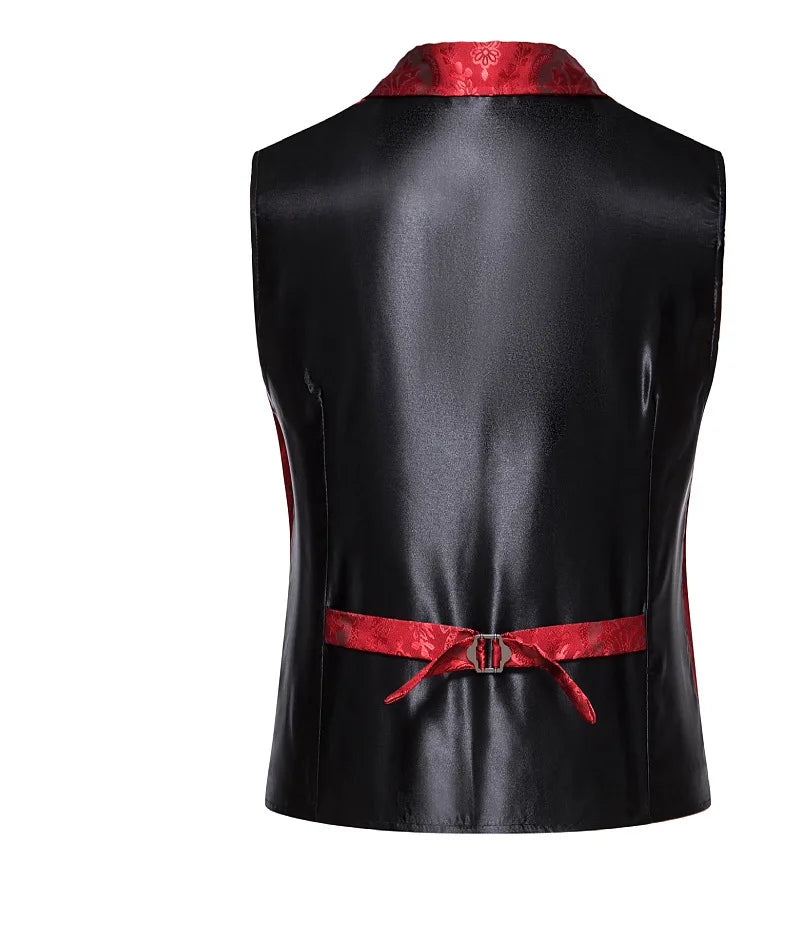 Men's Suit Vest Jacquard Smart Casual Single Breasted Slim Fit Waistcoat