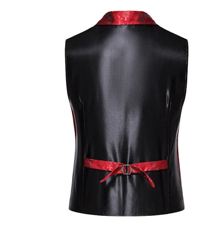 Men's Suit Vest Jacquard Smart Casual Single Breasted Slim Fit Waistcoat