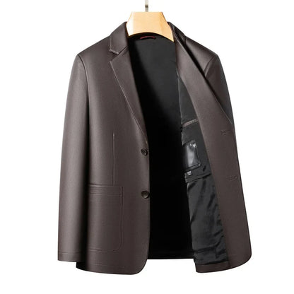 Men's Smart Casual Blazer – Single-Breasted Slim Fit Suit Jacket for Spring & Autumn
