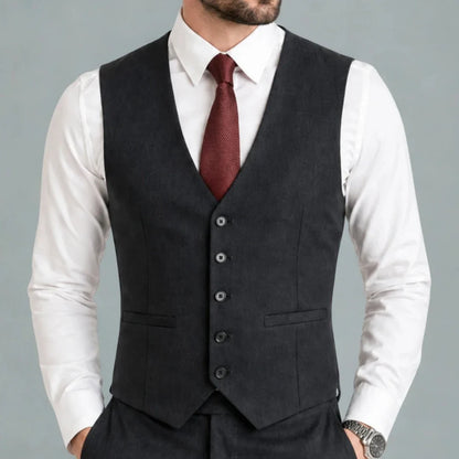Men Suit Vest – Single Breasted Formal Waistcoat for Men