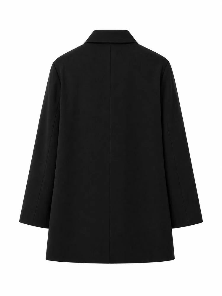 Women Double Breasted Blazer Elegant Office Lady Suit Jacket Oversized Casual Long Sleeve Blazer Spring Autumn Outerwear