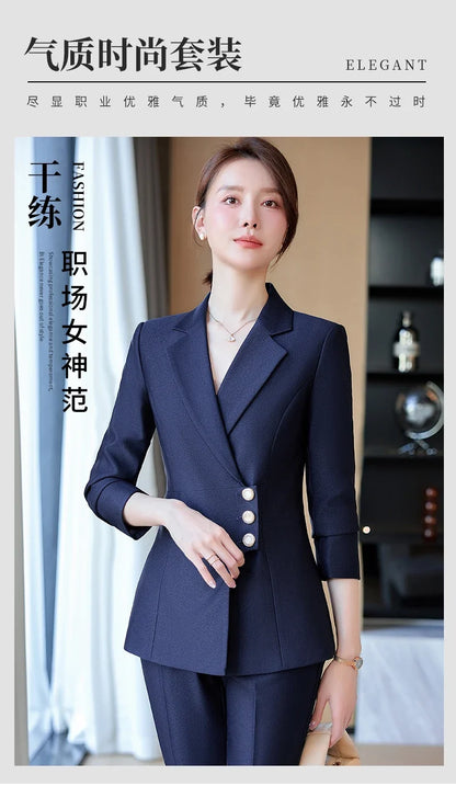 New fashion professional women's clothing for 2025, high-quality two-piece suit jacket + pants. Elegant and charming