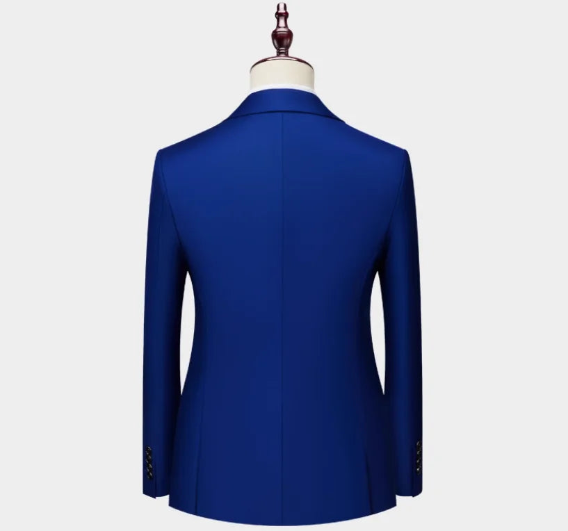 Men's 2024 Business Casual Wedding Suit Black Two-Piece Set with Waistcoat And Trousers Fashionable And Handsome Trend