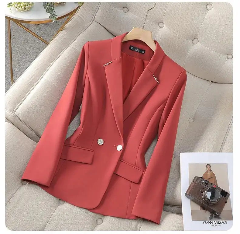 Spring Women's Casual Blazers Feminino Korean Style Fashion Long Sleeve Plus Size Jackets Coats Outerwears Veste Femme