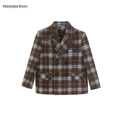 Boys British Double Breasted Blazer Jacket Pants Children Suit Waistcoat Wedding Clothes Sets Toddler Formal Dress Kids Tuxedos