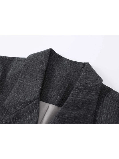 Women's Grey Lace Patchwork Blazer Jacket Vintage Suit Coat Harajuku Elegant Long Sleeve Casual Outerwear 2000s Clothes Autumn