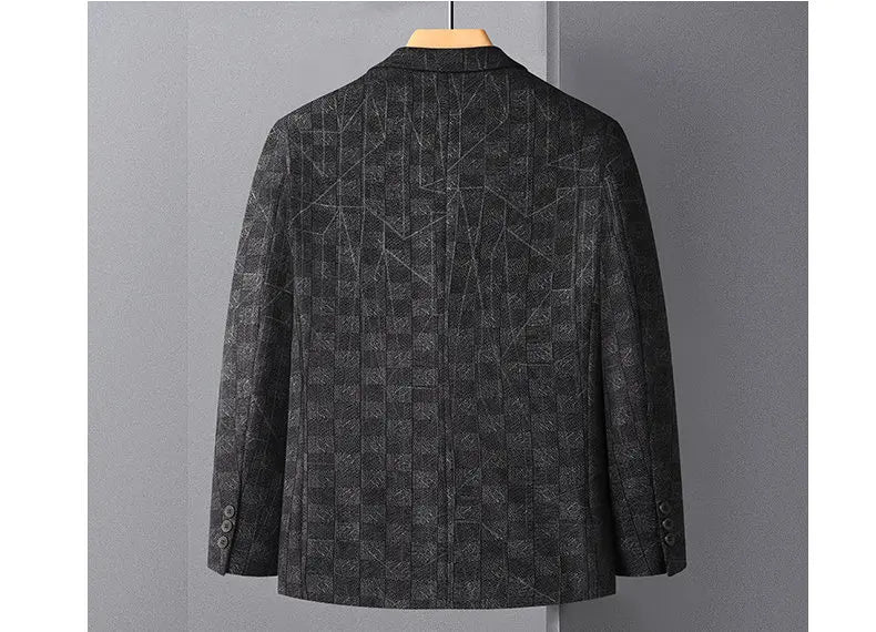 Blazer's New Men's Fashionable Business Wedding Banquet Casual Hosting Dress Showcases A High-end Middle-aged Gentleman Blazer