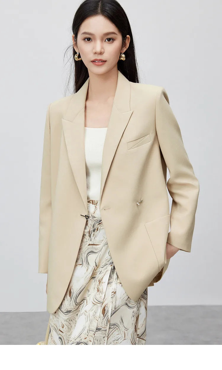 Black Blazer Suit Jacket Women 2026 Spring Fall Fashion Trend Elegant Office Ladies Work Wear Clothing 153XC3230X