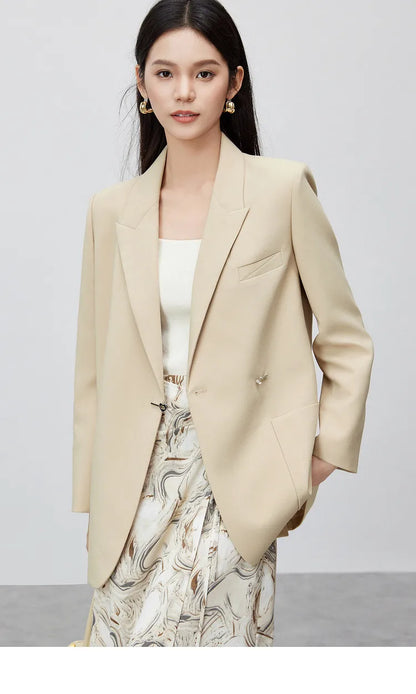 Black Blazer Suit Jacket Women 2026 Spring Fall Fashion Trend Elegant Office Ladies Work Wear Clothing 153XC3230X