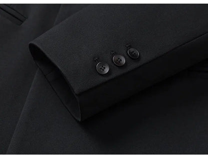 Double Breasted Clothes for Man Blazer Homme Luxe High Quality Luxury Corsage Designer Mens Black Elegant Chaqueta Formal Hombre